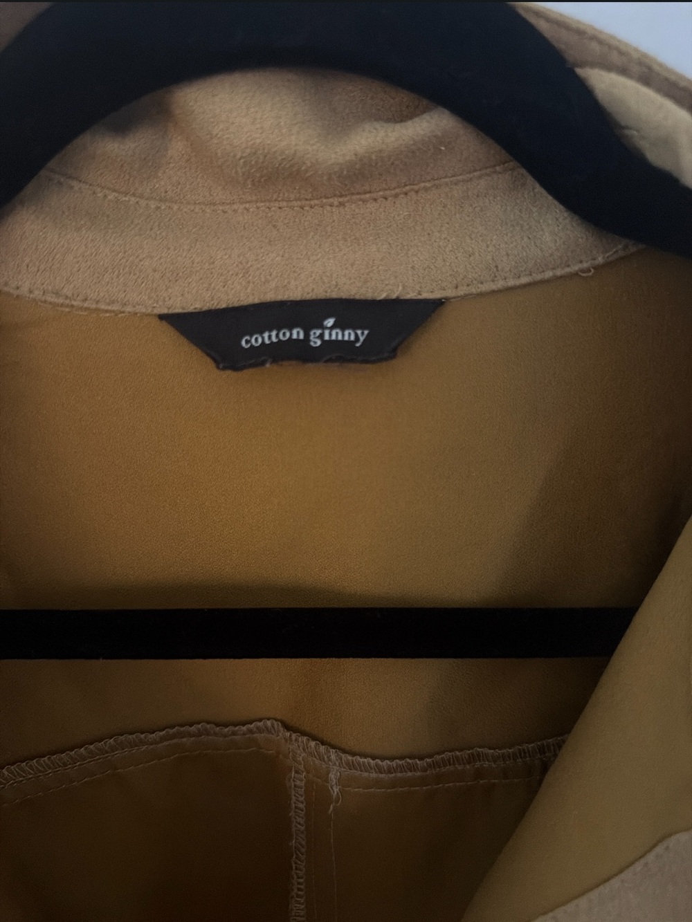 Women's Tan Button-Front Jacket - Picture 3 of 3